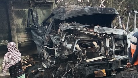 Sargipali police outpost in-charge Uday Sahu said the accident occurred around 1 am when an empty road trailer and a coal-laden trailer, travelling in opposite directions at high speed, collided head-on. The coal-laden vehicle overturned on impact.