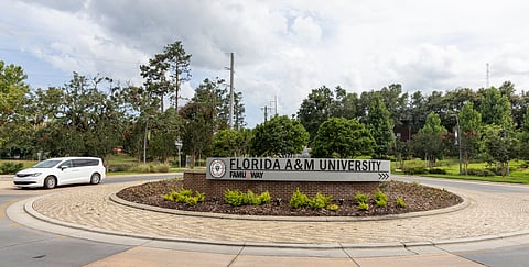 The roundabout at FAMU Way is seen on the Florida A&M University campus in Tallahassee, Fla., Thursday, June 6, 2024.