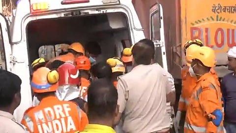 Two killed in building collapse in Delhi's Harsh Vihar.