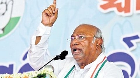 Congress president Mallikarjun Kharge.
