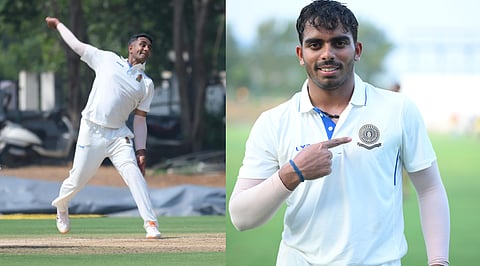 Jayant Yadav (L), SV Rahul (R)