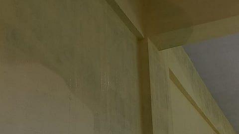 A week after inauguration, a Chennai school developed damp, leaky walls after rain, raising construction quality concerns.