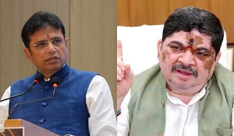 The contest has assumed political significance as both Minister Sridhar (L) and Prabhakar are seeking to strengthen their influence in Karimnagar.