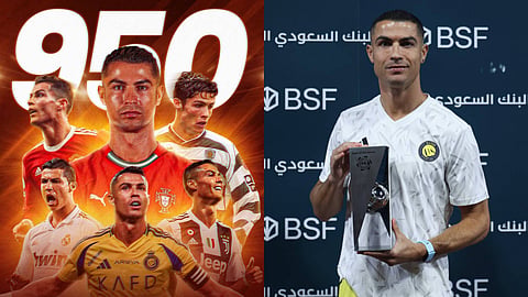 Cristiano Ronaldo has reached 950 career goals