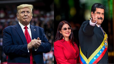 Venezuelan President Nicolas Maduro and his wife