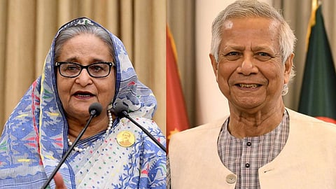'യൂനസ് കൊലപാതകിയായ ഫാസിസ്റ്റും, അധികാരക്കൊതിയനും'; മുഹമ്മദ് യൂനസിനെതിരെ ആഞ്ഞടിച്ച് ഷേഖ് ഹസീന
