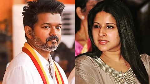 വിജയ് - സംഗീത വിവാഹമോചന കേസ് ക്ലൈമാക്സിലേക്കോ? ഹർജി ജൂൺ 15ലേക്ക് മാറ്റി; പുതിയ അപേക്ഷയുമായി ടിവികെ അധ്യക്ഷൻ