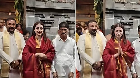 Trisha prays at Tirupati on her birthday