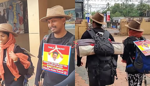 വിജയ്യെ കാണണം; ചെന്നൈയിലേക്ക് കാല്നട യാത്രയുമായി യുവ ദമ്പതികള്