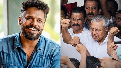 ആഷിഖ് അബു, സിപിഐഎം പ്രവർത്തകരെ അഭിവാദ്യം ചെയ്യുന്ന പിണറായി വിജയൻ