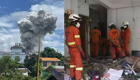 മ്യാന്മറില് വന് സ്ഫോടനം, 45 പേര് കൊല്ലപ്പെട്ടു; പൊട്ടിത്തെറിച്ചത് ഖനനത്തിനായി സൂക്ഷിച്ച സ്ഫോടക വസ്തുക്കളെന്ന് നിഗമനം
