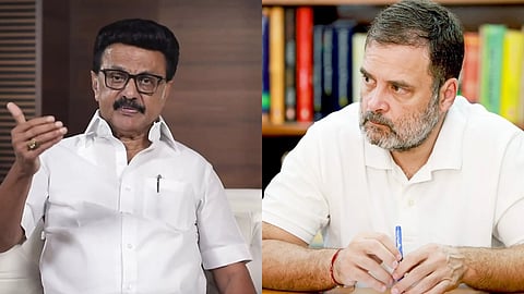"തിളങ്ങുന്ന കളിപ്പാട്ടം കണ്ട കുട്ടികളെപ്പോലെ മറുപക്ഷം ചാടി, രാഹുൽ ഗാന്ധി ഒരു വലിയ തമാശ"; പരിഹാസവുമായി ഡിഎംകെ