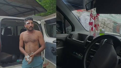 Young man's bravery by throwing a knife on the road
