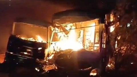 രാജസ്ഥാനിൽ ബസിന് തീപിടിച്ച് അപകടം: ഏഴ് പേർക്ക് ദാരുണാന്ത്യം