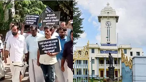 കേരള സർവകലാശാലയിൽ വീണ്ടും തർക്കം; സെനറ്റ് യോഗത്തിൽ ഇടത് അംഗങ്ങളുടെ പ്രതിഷേധം