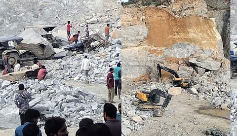 കരിങ്കല് ക്വാറിയില് ജോലിക്കിടെ പാറ തകര്ന്ന് വീണു; ബെംഗളൂരുവില് ഏഴ് പേര്ക്ക് ദാരുണാന്ത്യം