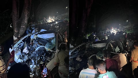 കണ്ണൂരിൽ കാർ മരത്തിൽ ഇടിച്ച് അപകടം; രണ്ട് മലയാളികൾ ഉൾപ്പെടെ നാല് പേർക്ക് ദാരുണാന്ത്യം