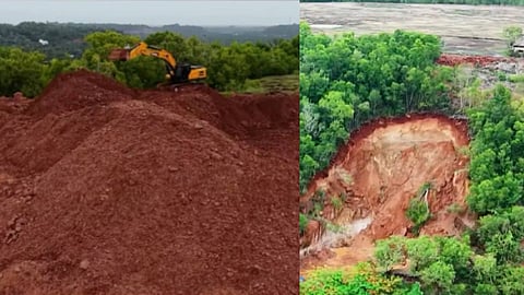 IMPACT | വീരമലക്കുന്നിന്റെ മുകളിൽ അപകടകരമാം വിധം കൂട്ടിയിട്ട മൺകൂന നീക്കണം; ഉത്തരവിട്ട് ജിയോളജി വകുപ്പ്