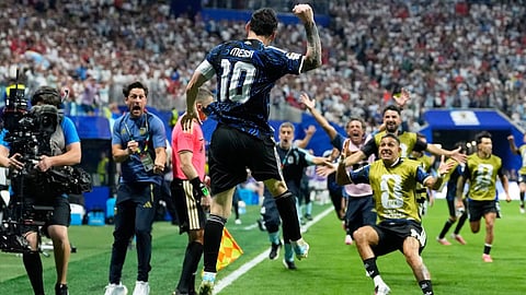 Messi celebration in semifinal