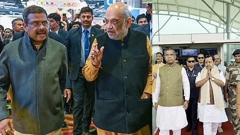 Amit Shah persuades Dharmendra Pradhan