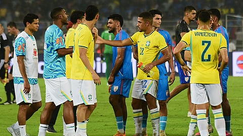 പൊരുതി ഇന്ത്യ; ചരിത്ര പോരാട്ടത്തില് ബ്രസീലിന് നാലു ഗോള് ജയം