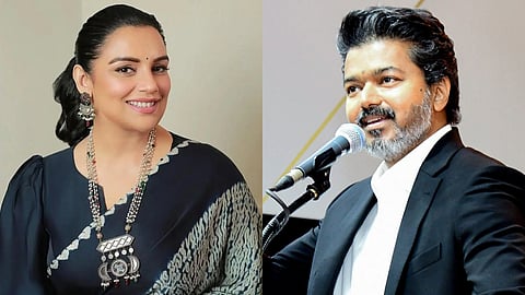നടി ശ്വേതാ മേനോൻ, തമിഴ്നാട് മുഖ്യമന്ത്രി സി. ജോസഫ് വിജയ്