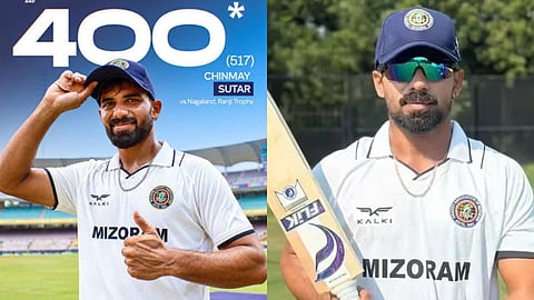 Chinmay Sutar becomes only the second player to score 400 in Ranji Trophy