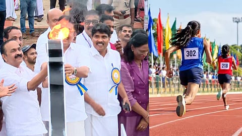 കൗമാര കേരളത്തിന് കൊടിയേറ്റം; സംസ്ഥാന സ്കൂൾ കായികമേളയ്ക്ക് ദീപശിഖ തെളിയിച്ച് മുഖ്യമന്ത്രി