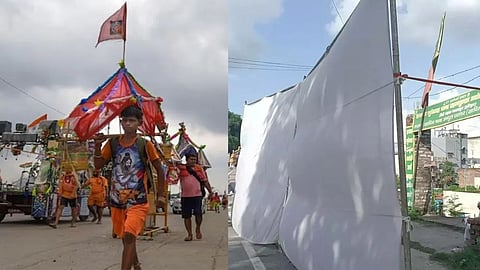 കന്വാര് യാത്ര: ഹരിദ്വാറില് മുസ്ലീം ആരാധനാലയങ്ങള് തുണികൊണ്ട് മറച്ചു; പ്രതിഷേധത്തെ തുടര്ന്ന് നീക്കി