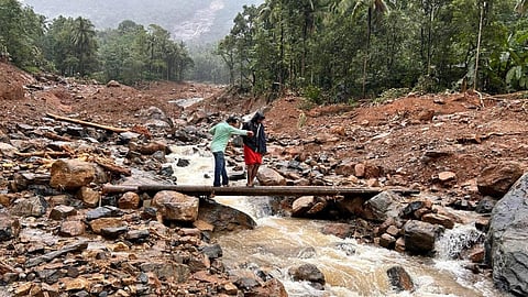 വിലങ്ങാടിലുണ്ടായ ഉരുൾപൊട്ടലിൻ്റെ ദൃശ്യം