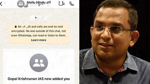 മല്ലു ഹിന്ദു വാട്സ് ഗ്രൂപ്പ് വിവാദം: ഗോപാലകൃഷ്ണന്റെ വാദം പൊളിച്ച് പൊലീസ് റിപ്പോര്ട്ട്; 'ഫോണ് കൈമാറുന്നതിന് മുമ്പ് 3 തവണ ഫോര്മാറ്റാക്കിയത് സംശയകരം'