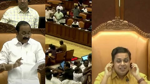 നിയമസഭയിൽ സ്പീക്കർ-പ്രതിപക്ഷ നേതാവ് വാക്കുതർക്കം; ഒടുവിൽ നടുത്തളത്തിലിറങ്ങി പ്രതിപക്ഷം, സഭ പിരിഞ്ഞു