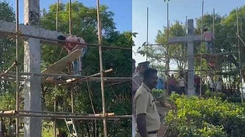 പരുന്തുംപാറയിലെ കയ്യേറ്റ ഭൂമിയിൽ കുരിശ് സ്ഥാപിച്ച സംഭവം:
കയ്യേറ്റക്കാരനെതിരെ കേസ്