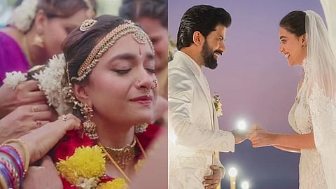 കീർത്തി സുരേഷിന്റെയും ആന്റണി തട്ടിലിന്റെയും വിവാഹച്ചടങ്ങിൽ നിന്ന്