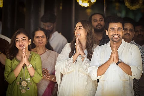 'സീൻ' പൂജാ ചടങ്ങിൽ സൂര്യ,ജ്യോതിക,നസ്രിയ
