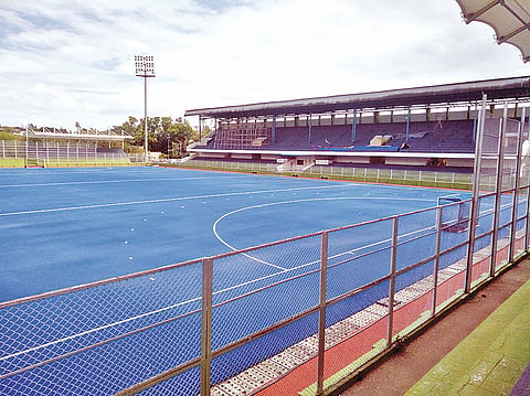 Municipal Corporation's Major Dhyanchand Polygrass Hockey Stadium at Nehru Nagar, Pimpri.