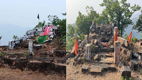 संभाजीराजेंच्या दणक्यानंतर पुरातत्व खात्याची कारवाई; मदारमोर्चा वरील रंगरंगोटी हटवली !
