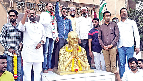 नही चलेगी ‘ईडी’ की दादागिरी, नवाब मलिक यांच्या अटकेनंतर मालेगावी राष्ट्रवादीची निदर्शने