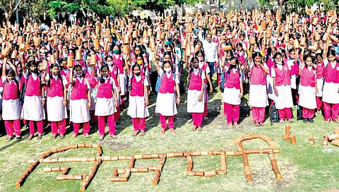 सोलापूर : मुलींनी चिमण्यांसाठी बनविली दोन हजार घरटी