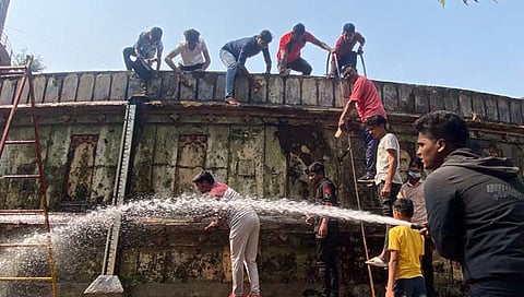 संस्थानकालीन कोल्हापूरची पाण्याची तहान भागविणाऱ्या पाण्याच्या खजिन्याची स्वच्छता