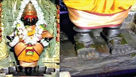 पंढरपूर : श्री विठ्ठल-रुक्मिणी मूर्तींचा वज्रलेप निघू लागला!
