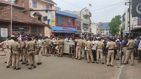 कोल्हापूर : हसन मुश्रीफ यांच्याविरोधात समरजितसिंह घाटगे यांचा भव्य मोर्चा