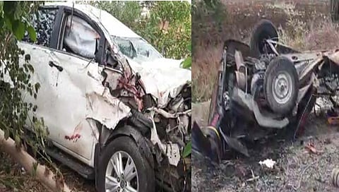 बीड : भरधाव कारची रिक्षाला धडक; भीषण अपघातात चार ठार तर आठ जखमी
