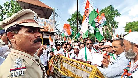 ईडिविरोधात मालेगाव शहर काँग्रेस कमिटीचे आंदोलन