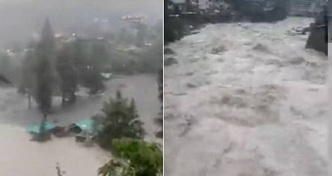 हिमाचल प्रदेशमधील कुलूत ढगफुटी, अनेक गावांना पुराचा तडाखा