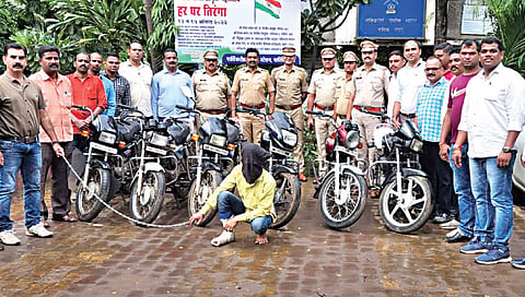 नाशिक : दुचाकी चोराला ठोकल्या बेड्या ; सहा दुचाकींसह दोन लाखांचा मुद्देमाल हस्तगत