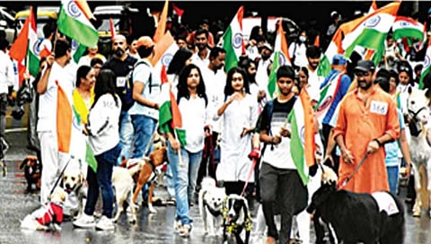 स्वातंत्र्य दिन : पेट परेड’ने ठाणेकरांचे लक्ष वेधले