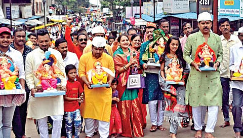 कोल्हापूर : मंगलमूर्ती मोरया, गणपती बाप्पा मोरया…