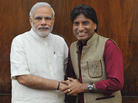pm narendra modi and raju shrivastava