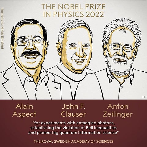 #NobelPrize : ॲलेन ॲस्पेक्ट, जॉन एफ क्लॉजर आणि अँटोन झेलिंगर यांना भौतिकशास्त्रातील नोबेल पुरस्कार जाहीर!